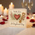 St Dwynwen's Day Card - With Love - Welsh Lovespoon Hearts and Lace Design - Romantic Welsh Greeting