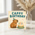 Birthday Card, Cute Cappy Birthday Card with Cake and Party Hat