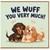 Birthday Card, We Wuff You Very Much Funny Puppy Greeting Card