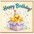 Birthday Card, Cute Duck in a Gift Box Happy Birthday Card
