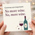 Birthday Card, No More Wine Pun Greeting Card