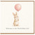 Birthday Card, Cute Rabbit Balloon New Baby Card