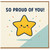 Birthday Card, Congratulations Card, Encouragement Card with Smiling Star Design