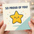 Birthday Card, Congratulations Card, Encouragement Card with Smiling Star Design