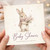 Birthday Card, Cute Bunny Floral Pregnancy Congratulations Card