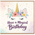 Birthday Card, Unicorn Birthday Card with Floral Crown