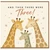3rd Birthday Card, And Then There Were Three Giraffe Card