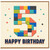5th Birthday Card, 5th Birthday Card, Colourful Building Blocks Design, Happy Birthday Card