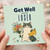 Birthday Card, Funny Cat Get Well Card