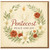 Pentecost Greeting Card - Peace and Joy Message with White Dove and Flame, Floral Wreath of Lilies and Red Roses - Elegant Christian Religious Card for Friends and Family