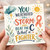 Birthday Card, You Weathered the Storm and Beat the C What a Fighter Card