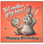 Birthday Card, Funny Grey Hare Rabbit Birthday Card, Not Another Grey Hare