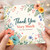 Birthday Card, Floral Watercolour Thank You Very Much Card