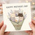 Birthday Card, Cute Cats in Flower Bouquet Design