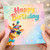 Birthday Card, Giraffe Party Birthday Card