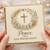 Ash Wednesday Card - Peace This Ash Wednesday - Watercolour Cross and Olive Wreath - Christian Lent Blessings - Religious Greeting Card