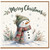 Birthday Card, Merry Christmas Snowman Card