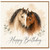Birthday Card, with Two Horses Watercolour Design