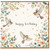Birthday Card, Watercolour Robins and Floral Happy Birthday Card