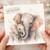 Birthday Card, All My Love Elephant Greeting Card