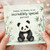 Birthday Card, Cute Panda Bamboo Design