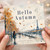 Birthday Card, Hello Autumn Paris Eiffel Tower Card