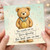 1st Birthday Card, Best Congratulations Card with Teddy Bear and Number 1 Medal