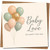New Baby Card - Baby Love Balloons - Congratulations Card for New Parents - 145mm x 145mm - Neutral Pastel Design, Includes Kraft Envelope