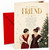 Friend Christmas Card Art Deco Gold Festive Design