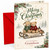 Christmas Card for Grandson, “Merry Christmas” To a Wonderful Grandson, Two Teddy Bears on Wooden Sledge with Lantern & Presents Snowy Forest Scene