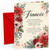 Fiancee Christmas Card, Poinsettia Holly and Berries Floral