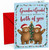 Grandma & Grandad Christmas Card, Cute Bears by Tree