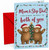 Mum & Step-Dad Christmas Card Cute Bears by Tree