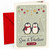 Son & Partner Christmas Card, Cute Penguins and Tree Scene