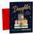 Daughter Christmas Card, Stacked Presents and Stars