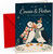 Cousin & Partner Christmas Card Cute Penguins in Scarves