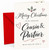 Cousin & Partner Christmas Card with Holly and Hearts