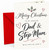 Dad & Step-Mum Christmas Card, Holly Berries and Hearts
