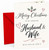 Husband & Wife Christmas Card Holly and Hearts Calligraphy
