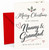 Nanny & Grandad Christmas Card, Holly Berries and Hearts