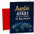 Auntie Christmas Card, We May Be Apart World Map Stars