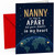 Nanny Christmas Card, We May Be Apart World Map Hearts