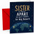 Sister Christmas Card, We May Be Apart World Map Stars