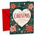 Daughter & Partner Christmas Card, Poinsettia Holly Heart