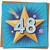 48th Birthday Card - Bold Starburst Design - Age 48 Milestone - 145mm x 145mm - Blue and Gold Star, Includes Kraft Envelope