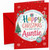 Auntie Christmas Card, Baubles and Candy Cane Design