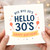 30th Birthday Card - Bye Bye 20's Hello 30's, Happy Birthday Balloons & Confetti - Funny Milestone Card for Him or Her