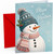 Mum & Partner Christmas Card Snowman in Bobble Hat