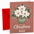 Dad Christmas Card, White Poinsettia Bouquet in Vase