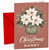 Nanny Christmas Card, White Poinsettia Bouquet in Vase